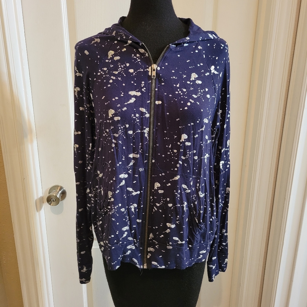 Terez blue and silver hoodie